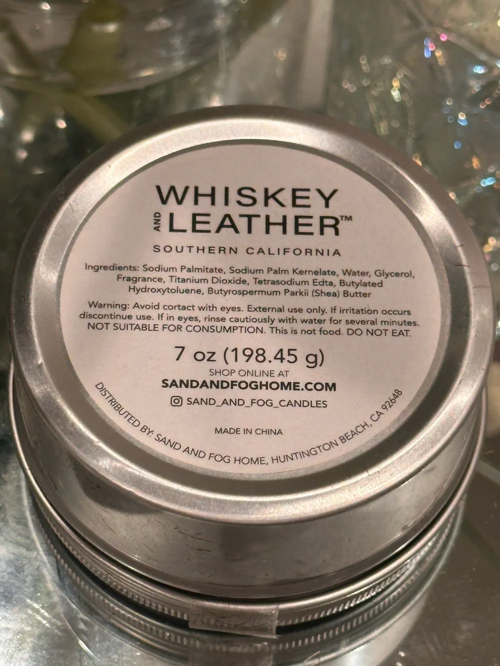 Sand + Fog Whiskey & Leather Amberwood Soap Bar 7oz Western Cowboy Luxury NIB